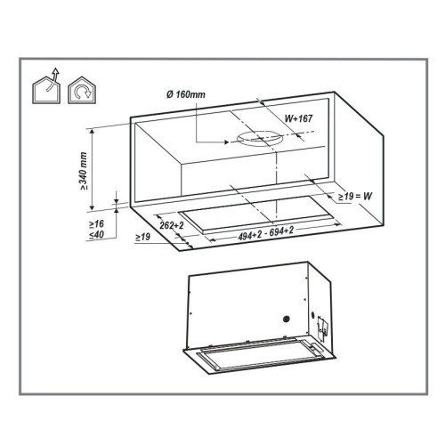 Встраиваемая вытяжка De Dietrich DHG1542X в Краснодаре