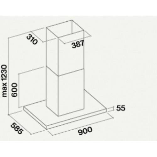 Вытяжка Falmec Lumina 90 Glass Black island (NRS) в Краснодаре