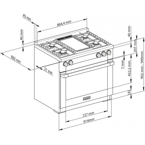 Комбинированная плита Miele HR 1936 G (серия Range Cooker) в Краснодаре