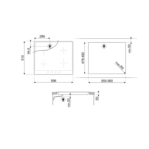 Варочная панель Smeg SI764AOM в Краснодаре