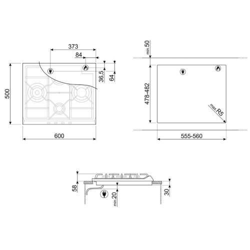 Варочная панель Smeg SR764PO в Краснодаре