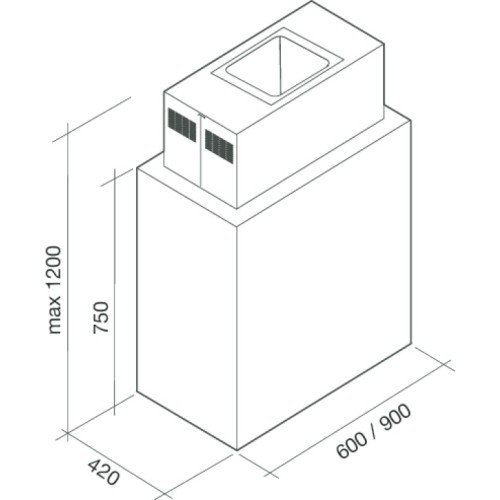 Вытяжка Falmec Laguna isola 60 vetro (800) Bianca STEC в Краснодаре