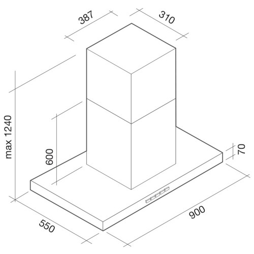 Вытяжка Falmec Lumina isola 90 ix (800) NRS ECP в Краснодаре