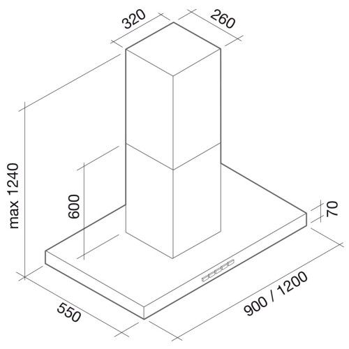 Вытяжка Falmec Plane isola 90 ix (600) в Краснодаре