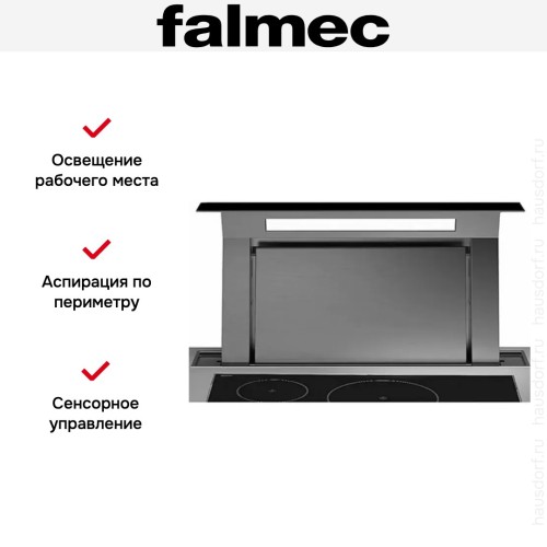 Встраиваемая вытяжка Falmec Down Draft 120 vetro ECP black в Краснодаре