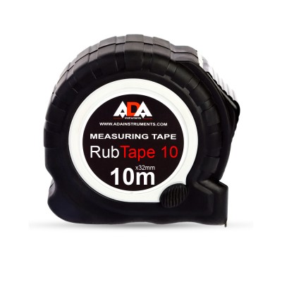 Рулетка ударопрочная ADA RubTape 10 с полимерным покрытием ленты 10м