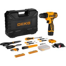 Дрель аккумуляторная DEKO Banger 12v 1*2.0Ah Li-Ion + набор   063-4167