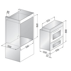 Духовой шкаф Ilve 200B-MMP графит