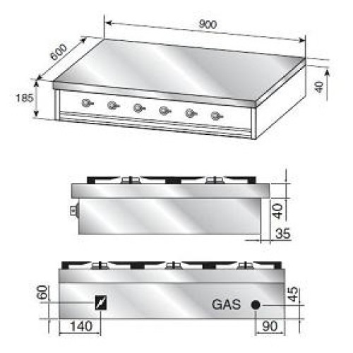 Варочная панель Ilve HP90-6D в Краснодаре