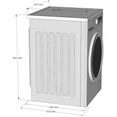 Отдельностоящая стиральная машина с паром Korting KWM 58ILS1297 N