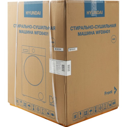 Стирально-сушильная машина Hyundai WFD8401 темно-серый в Краснодаре