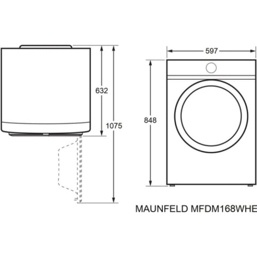 Сушильная машина Maunfeld MFDM168WHE в Краснодаре