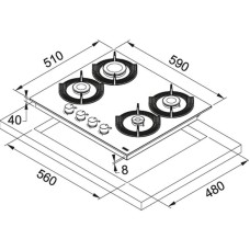 Варочная панель Franke FHMF 604 4G C BK
