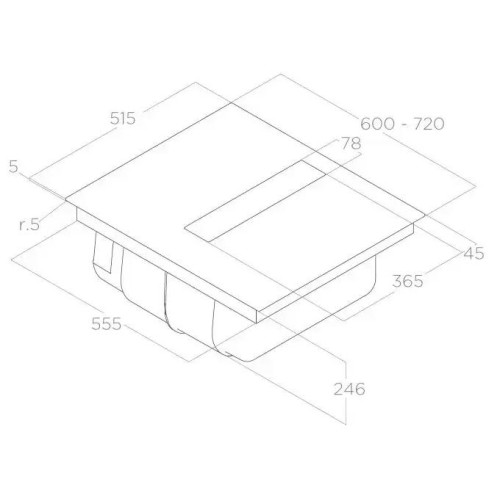 Варочная панель с вытяжкой Elica NIKOLATESLA FIT BL/A/72 в Краснодаре
