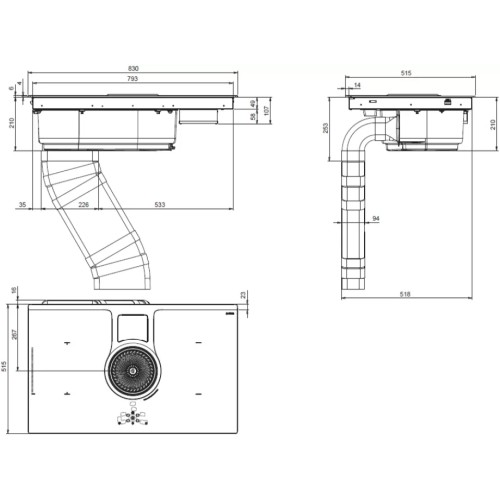 Варочная панель с вытяжкой Elica NIKOLATESLA HP BL/F/ 83 в Краснодаре