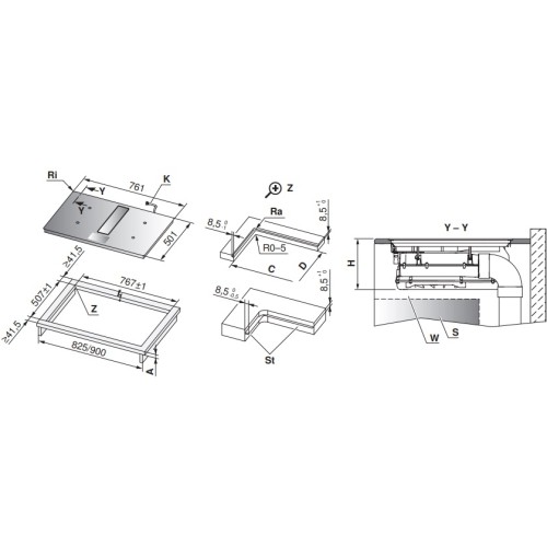 Варочная панель с вытяжкой V-ZUG CombiCookTop V4000 I804 CCT4T-31096 в Краснодаре