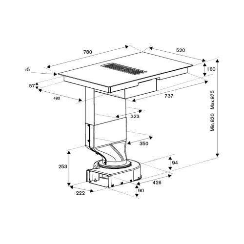 Варочная панель со встроенной вытяжкой Bertazzoni P784ICHNE в Краснодаре