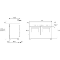 Варочный центр Bertazzoni HER125I2EXT