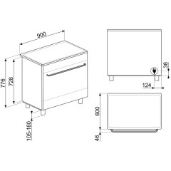 Варочный центр Smeg CG90CIXT