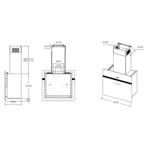 Вертикальная вытяжка Korting KHC 69131 GXW в Краснодаре
