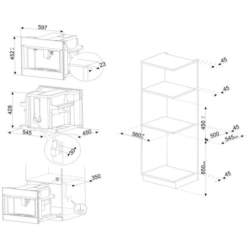 Встраиваемая кофемашина Smeg CMS4104GRU в Краснодаре
