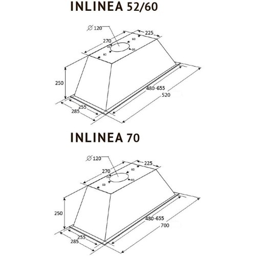 Встраиваемая вытяжка Kuppersberg INLINEA 70 BX в Краснодаре