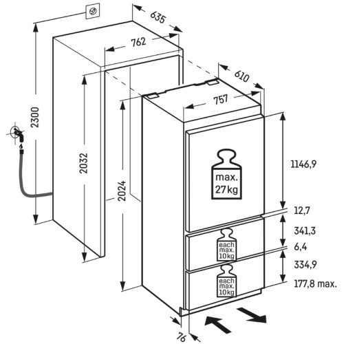 Встраиваемый холодильник Liebherr ECBNe 7870 BioFresh NoFrost в Краснодаре