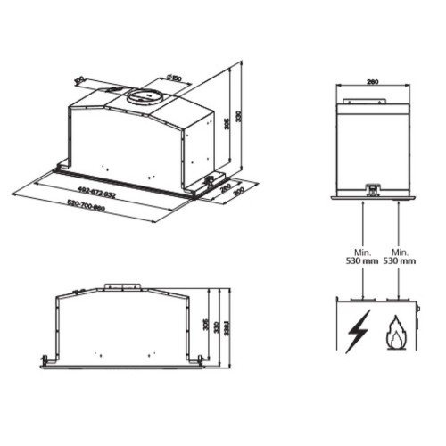 Встраиваемая вытяжка Bertazzoni KIN52MOD1XC в Краснодаре