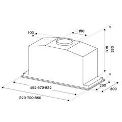Встраиваемая вытяжка Bertazzoni KIN52MOD1XC
