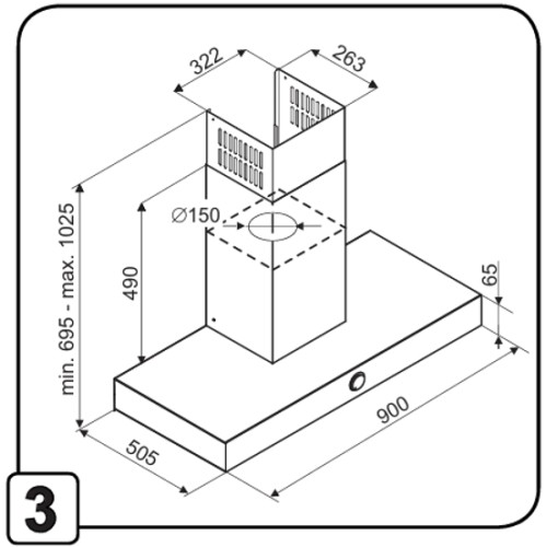 Вытяжка De Dietrich DHB4974B в Краснодаре