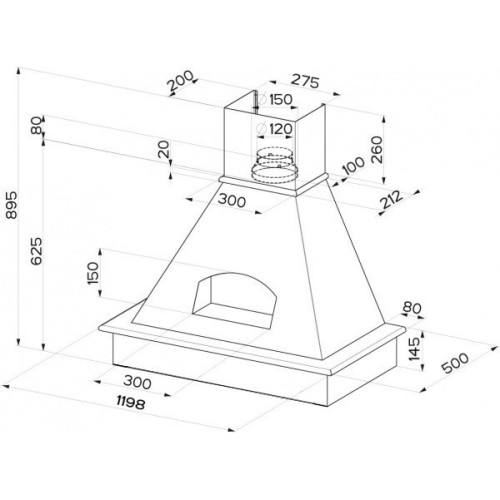 Вытяжка Faber AGORA 120 корпус белый в Краснодаре