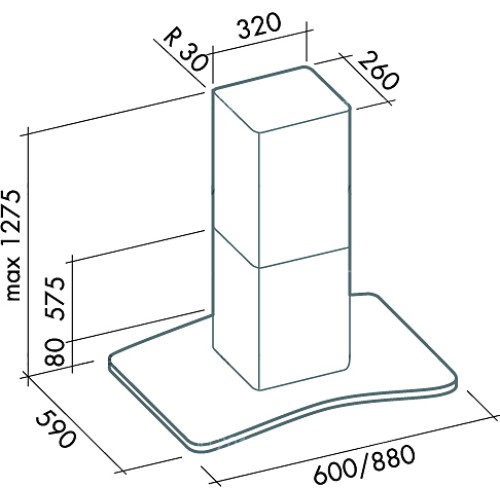 Вытяжка Falmec Astra isola 60 vetro (800) ECP в Краснодаре