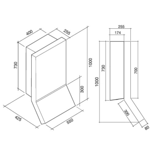 Вытяжка Falmec Rialto 55 h 1000 ix (800) ECP в Краснодаре