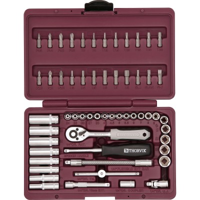 Набор инструмента THORVIK 1/4"DR, 57 предметов   UTS0057