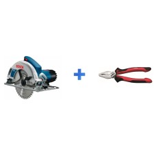 Пила дисковая BOSCH GKS 190 + универсальные плоскогубцы Wiha     0.615.990.K33