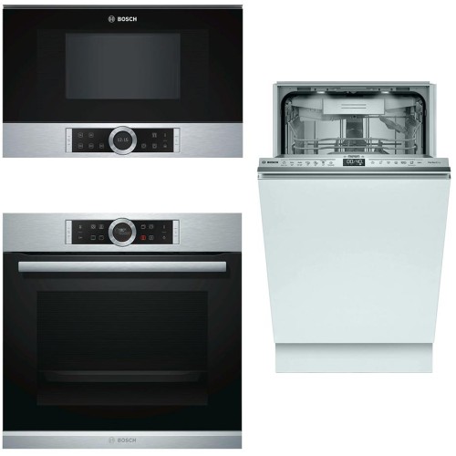 Комплект №10 (духовой шкаф Bosch HBG632BS1 + микроволновая печь Bosch BFL634GS1 + посудомоечная машина Bosch SPV6ZMX17E) в Краснодаре