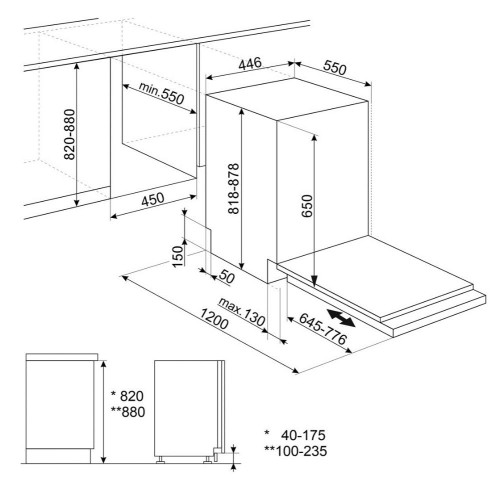 Встраиваемая посудомоечная машина Smeg ST4512IN в Краснодаре