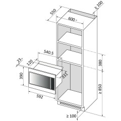 Встраиваемая микроволновая печь Brandt BMS7120B