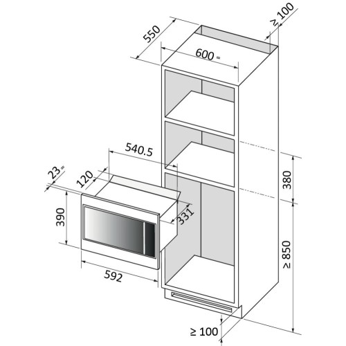 Встраиваемая микроволновая печь Brandt BMS7120B в Краснодаре