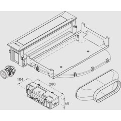 Встраиваемая в столешницу вытяжка BORA PKA3AB