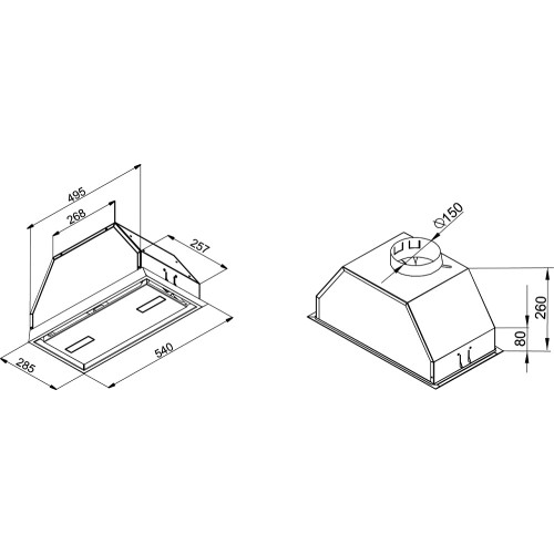 Встраиваемая вытяжка Brandt BHG2552B в Краснодаре