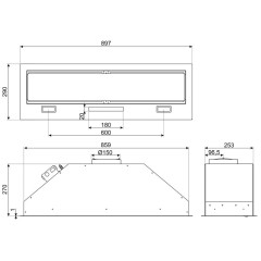 Встраиваемая вытяжка Smeg KSG9P4MB
