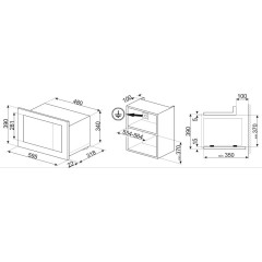 Встраиваемая микроволновая печь Smeg FMI320X2