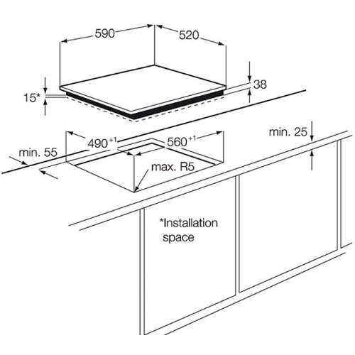 Варочная панель AEG HK654070FB в Краснодаре
