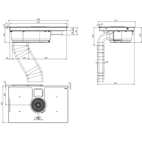 Варочная панель с вытяжкой Elica NIKOLATESLA BL/F/83 в Краснодаре
