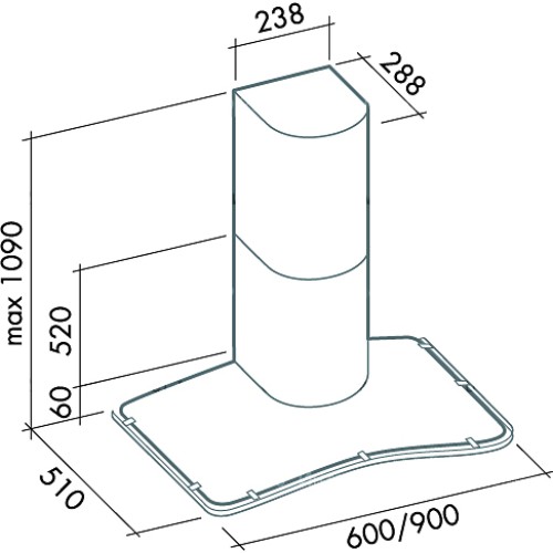 Вытяжка Falmec Astra 60 ix (800) ECP в Краснодаре