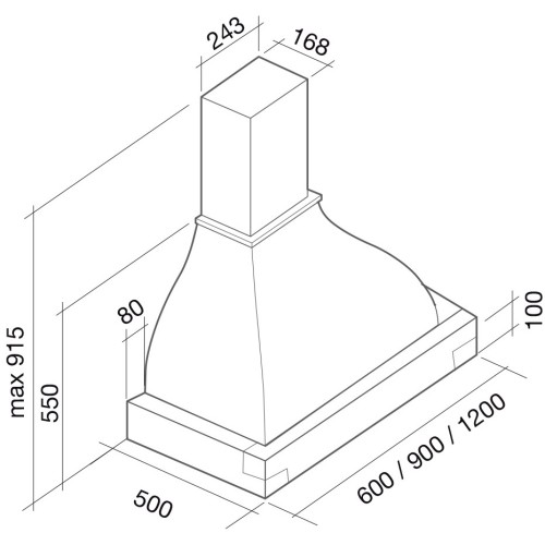Вытяжка Falmec Iris Gardenia 120 (600) S орех в Краснодаре