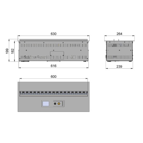 Встраиваемый камин-увлажнитель FireLine 600 (RGB