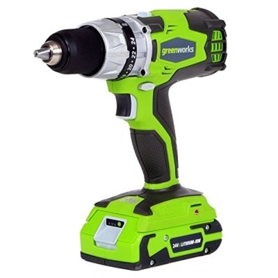 Дрель аккумуляторная GREENWORKS GD24DD 24 V без акк и з/у   3701607
