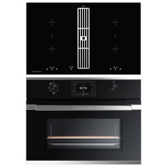 Комплект №2 (варочная панель с вытяжкой Kuppersbusch KMI 8500.0 SR Silver Chrome + духовой шкаф Kuppersbusch CBP 6332.0 S3 Silver Chrome)